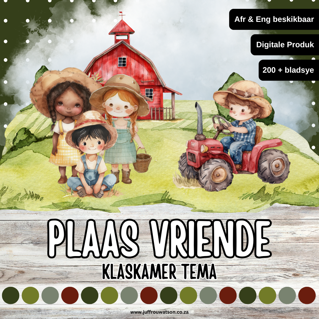 Farm Friends Classroom Theme | Plaasvriende Klaskamertema