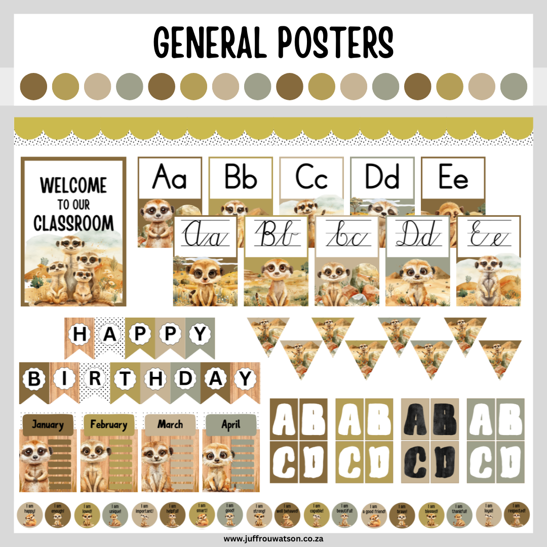 Meerkat Classroom Theme | Meerkat Klaskamertema