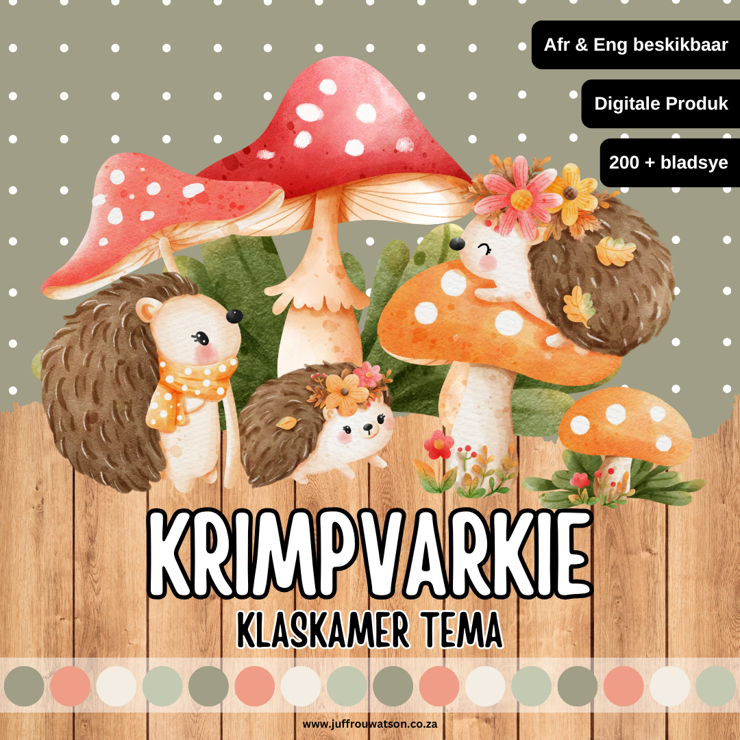 Hedgehog Classroom Theme | Krimpvarkie Klaskamertema