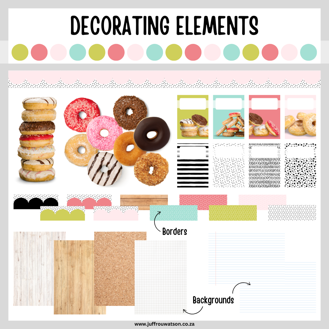 Doughnut Classroom Theme | Oliebolle Klaskamertema