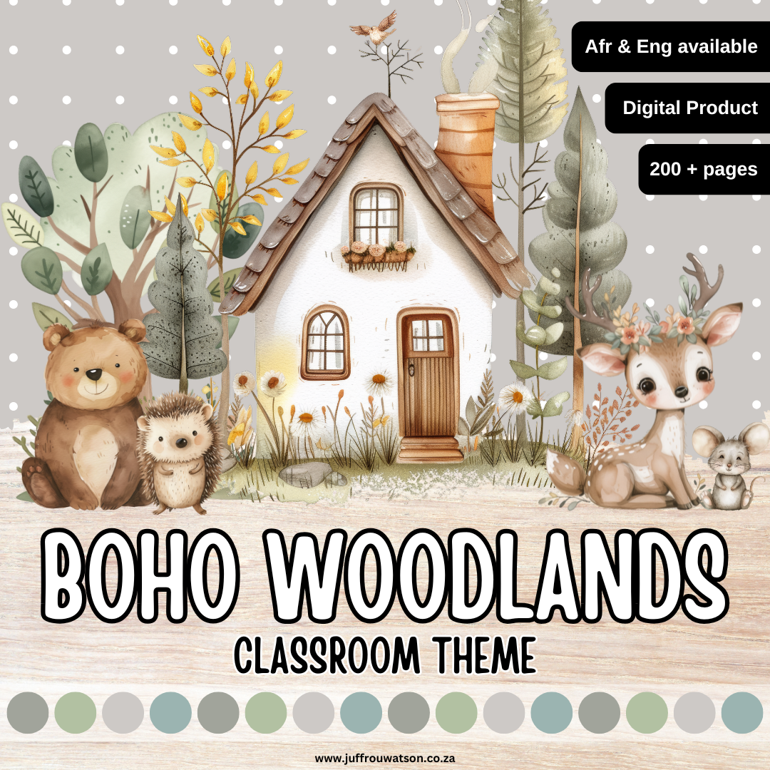 Boho Woodland Classroom Theme | Boho Bosveld Klaskamertema