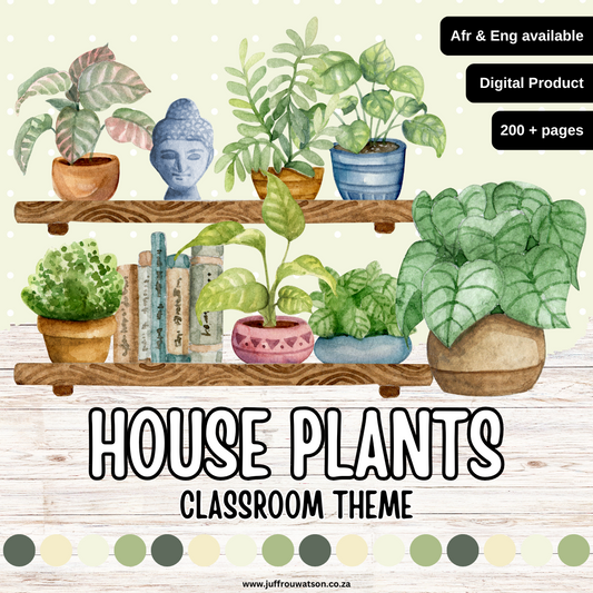 House Plants Classroom Theme | Huisplante Klaskamertema