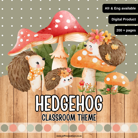 Hedgehog Classroom Theme | Krimpvarkie Klaskamertema