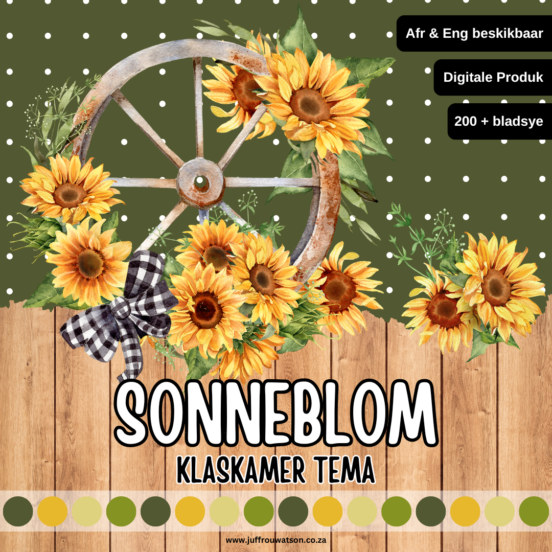 Sunflower Classroom Theme | Sonneblom Klaskamertema