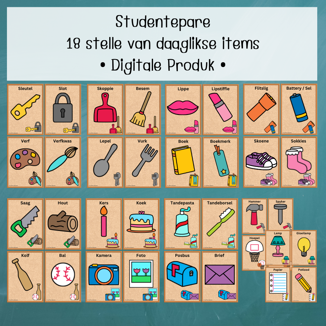 Up to 36 Students: Everyday Paired Items