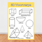 2D and 3D Objects Math Poster