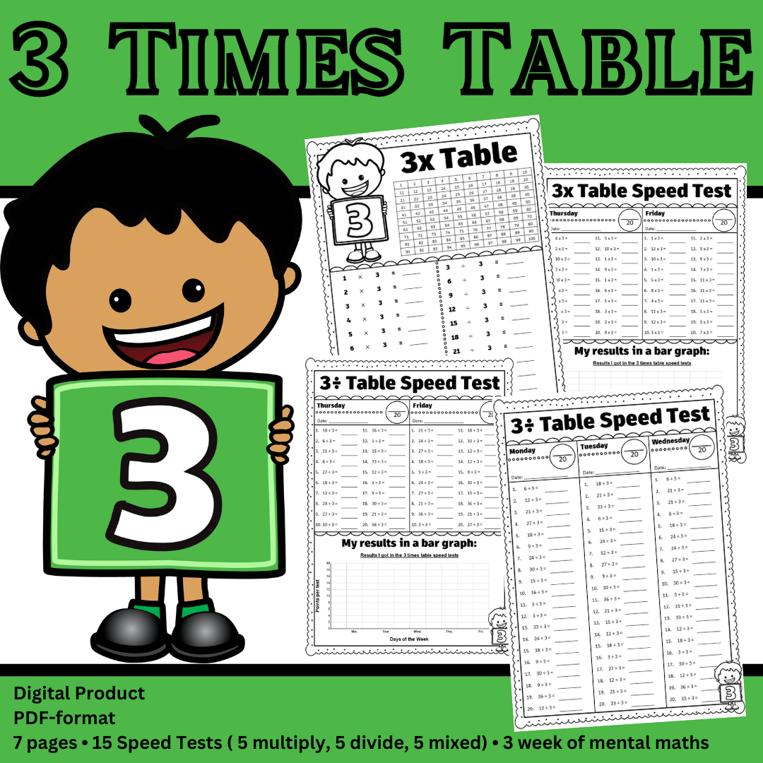 3 Times Table | 3 Maal Tafel