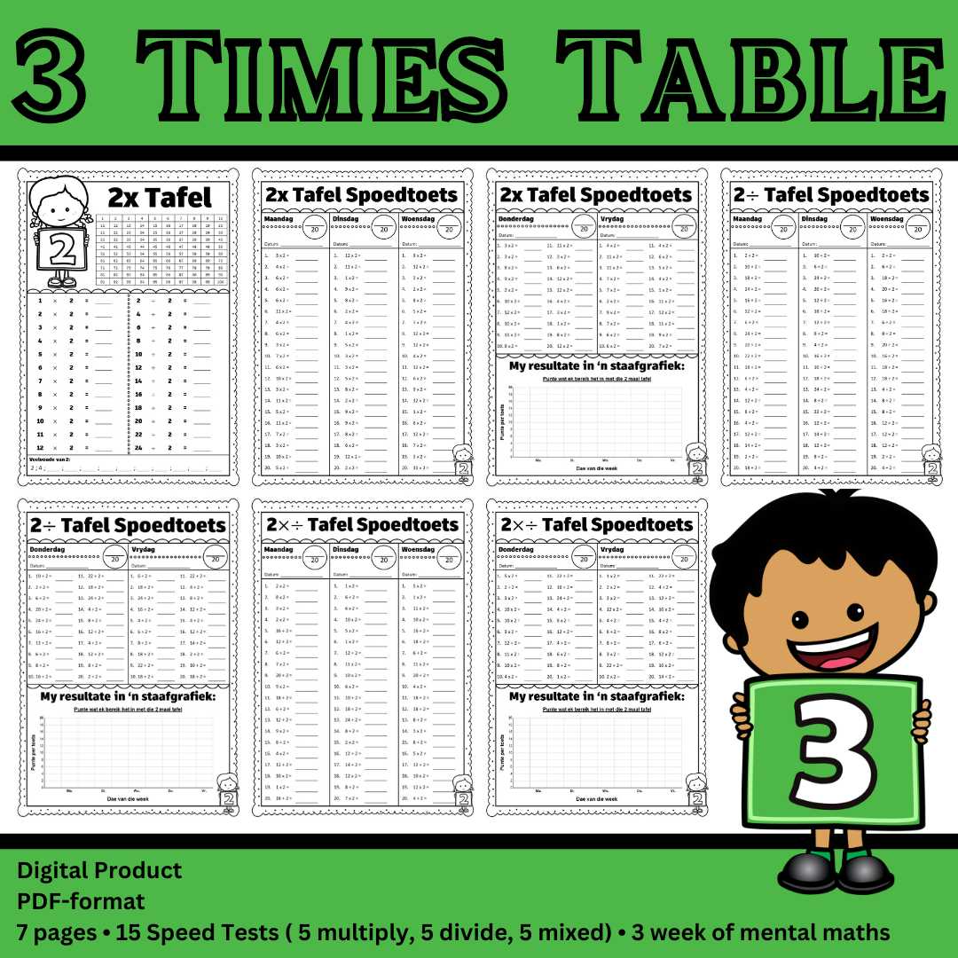 3 Times Table | 3 Maal Tafel